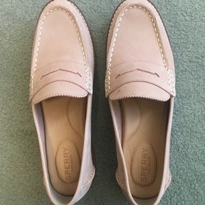 Sperry light pink loafers